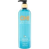 CHI Aloe Vera Detangling Conditioner, Deep Conditioning Treatment For Waves, Curls, & Coils, Sulfate, Paraben, & Cruelty-Free, 25 Oz
