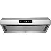 Hauslane Range Hood Under Cabinet 30 Inch Ducted 525-950 CFM Auto Clean | 6 Speed Pro Stainless Steel Low Noise Stove Hood Vent, Auto Shut-off, Touch Panel, GU10 LED, Dishwasher Safe Filter, UC-PS38