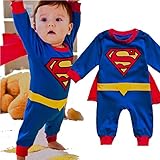 Baby Superman Jumpsuit With Removable Cape