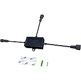 ASAHOM T-Splitter Compatible with Govee Permanent Outdoor Lights 2/Elite(Model: H705D, H705E, H705F), T-Splitter S1070 S1080 Permanent Outdoor Lights, Black(Type A)