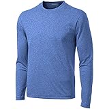 DRI-Equip Long Sleeve Moisture Wicking Athletic Shirt-X-Large-RoyalHeather