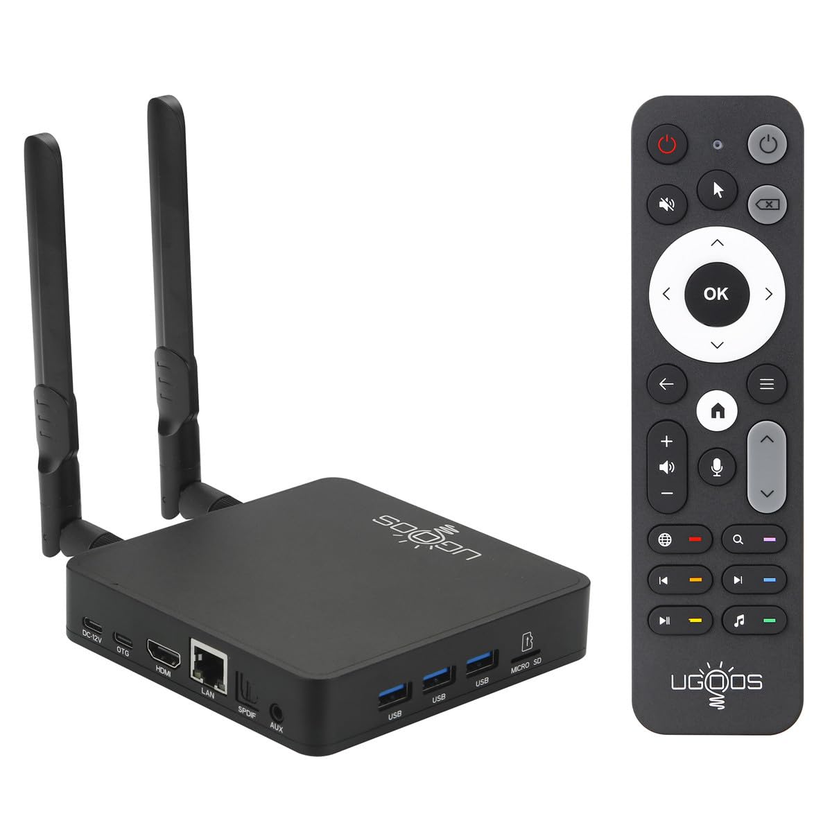 Photo 1 of Ugoos AM9 TV Box Android 14.0 Amlogic S905x5 4GB RAM 64GB ROM 2.4G/5G Dual WiFi Ethernet 1000M USB 3.0 BT5.2 Support AV1 VP9 H.265 4K HDR Box