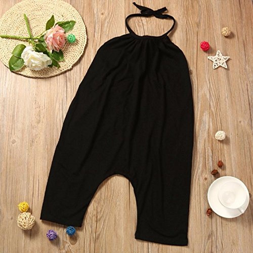 TIFENNY Clearance Baby Girls Straps Rompers Jumpsuits Piece Pants Clothing,Black,3T