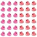 36 Pieces Classic Rubber Duck Bath Toys - No Holes BPA Free Floating Duckies for Boys Baby Shower, Party Favors, Kids Gifts (Pink)