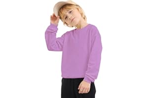 JIAHONG Kids Fleece Sweatshirts Soft Cotton Warm Crewneck Shirt Long Sleeve Pullover Sweatshirts for Boys or Girls