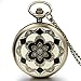 Women's Vintage Elegant Ceramics Flowers Quartz Pocket Watch With 80cm Chain
