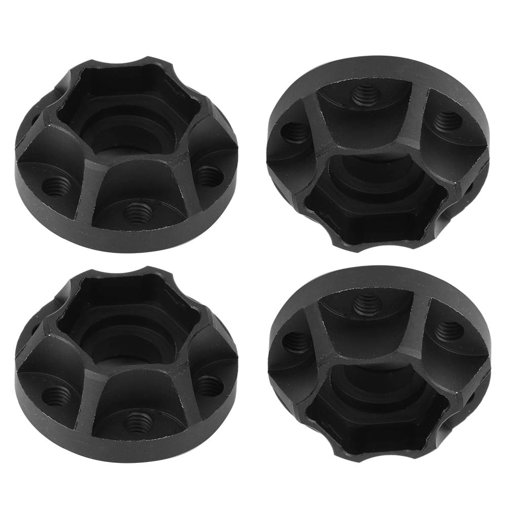 Headerbs Slw Hubs, RC Wheel Adapter Kit, 4pcs RC Car Wheel Hex Hubs Wheel Adapter Black Fit for SCX10 1/10 RC Crawler 1.9inch 2.2inch Wheel (11mm)