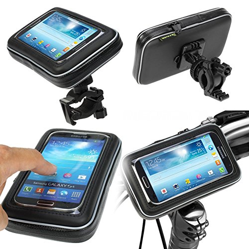 Universal Bicycle, Bike Phone Mount - Holder - Water Resistant Pouch Holster Cover Case with 360 Degrees Rotatable - Fits iPhone, Samsung and other Android Smartphones