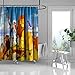 GOODCARE Kids and Children's Cartoon Shower Curtain for Bathroom, Lion King Pattern Machine Washable Waterproof Fabric Shower Curtains with Hooks, 71x71Inch