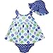 Gerber Baby Girls' 3-Piece Sundress, Diaper Cover and Hat Set