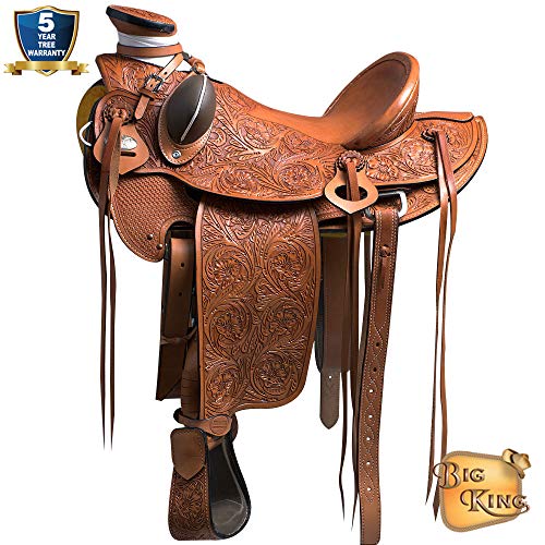 HILASON 17 in Western Horse Wade Saddle Leather Ranch Roping Oiled