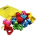 EMIDO 40-Piece Jumbo Nuts Bolts STEM Toy, Learning Toy for Toddlers & Little Kids - Sorting & Stacking Activities, Develops Fine Motor Skills & Hand-Eye Coordination, No Batteries Required