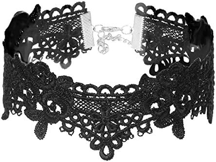 FLOWERALIGHT Black Velvet Choker Necklace With Pearl Pendent for Women Girls Lace Tassel Classic Gothic Tattoo Necklace (ABN3347)