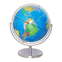 Xiejuanjuan World Globe Children World Globes Educational World Globe with Stand Adults Desktop Toy Geography Learning Toy (Blue) for Learning Education Teaching Demo Home Office D