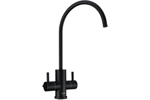 ROLYA 304 Stainless Steel 2 Way Instant Hot and Cold Water Kitchen Tap Boiling Water Faucet Only Matte Black