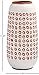 Stone & Beam Modern Ceramic Spotted Decor Planter Pot - 11 Inch, White and Terra Cotta