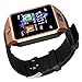 Padgene DZ09 Bluetooth Smart Watch with Camera for Samsung, Nexus, HTC, Sony, LG and Other Android Smartphones (Gold(Black Band))