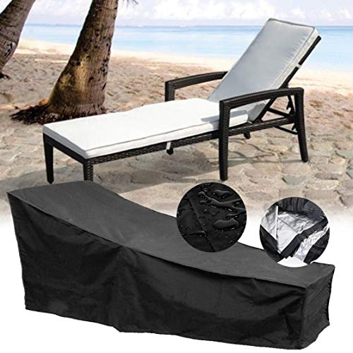 Quanna Water Resistant Sunlounger Cover Sun Lounge Chair Cover Patio Outdoor Day Chaise Cover Furniture Dust Protector
