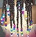 Tara Assorted Color Design Plastic Beads For Braid Hair (Pack Of 2) Selection (B1000-11)