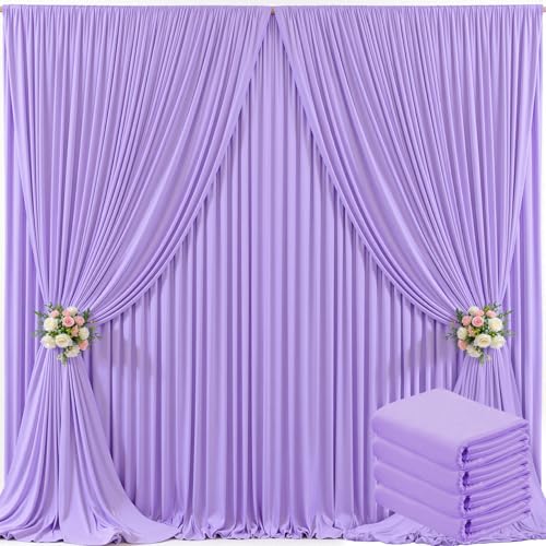 4 Panels Lavender Backdrop Curtain