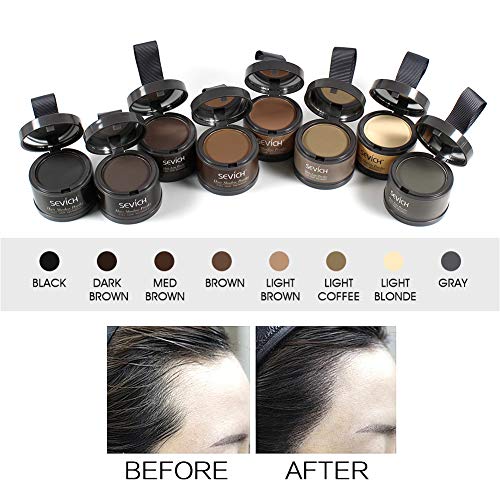 Instantly Hair Shadow - Sevich Hair Line Powder, Quick Cover Grey Hair Root Concealer with Puff Touch, 4g Light Blonde - Thumbnail 5