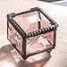 Ring Box Pink Rose Stained Glass Jewelry Box Decorative Keepsake Wedding Engagement Gift J Devlin Box 613