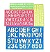 SKKSTATIONERY Letter Stencil Sets, 4 Pcs for 8, 10, 20, 30mm, Assorted Colors
