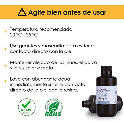 ELEGOO-LCD-UV-405nm-3D-Resina-Rpida-para-LCD-Impresora-3D-1000g-Fotopolmero-Resina-Gris