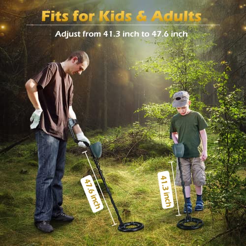 Metal Detector for Adults Professional - IP68 Waterproof Metal Detector, High Accuracy, [All & Disc, Notch & Pinpoint Modes], 10” Waterproof Search Coil, Adjustable Light, 2022 New Version