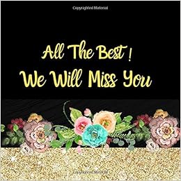 All The Best We Will Miss You Guest Book Keepsake Message Book