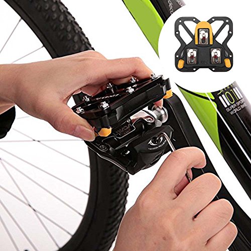 INNKER 1 Pair Road Bike Cleats 6 Degree Float Pedal Cleats with Wrench Road Bike Pedals Bicycle Cleats Self Locking For Shimano SH-11 SPD-SL System Shoes