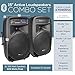 Knox Dual 15″ Speakers, 600 Watt – 8 Piece Portable PA System – Microphone, Tripods, Remote Control – Bluetooth, USB, SD Card, RCA and 1/4″ Inputs – Colorful LED Lightsthumb 1