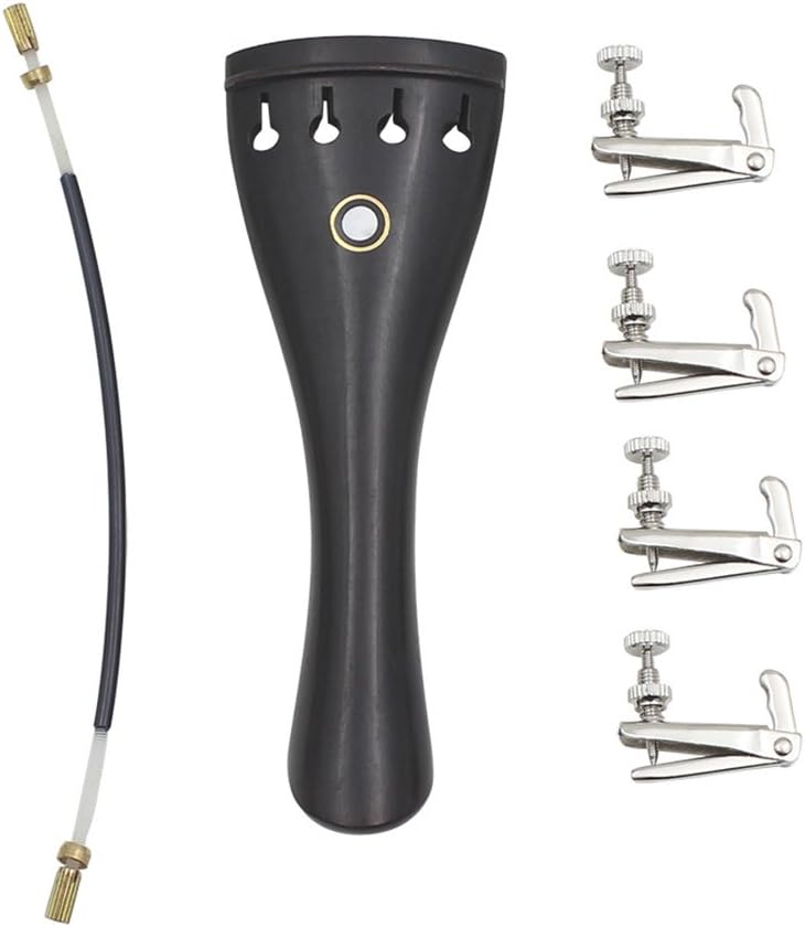Violin Tailpiece Rope, 3 in 1 Ebony Tailpiece Tailpiece Rope + Violin