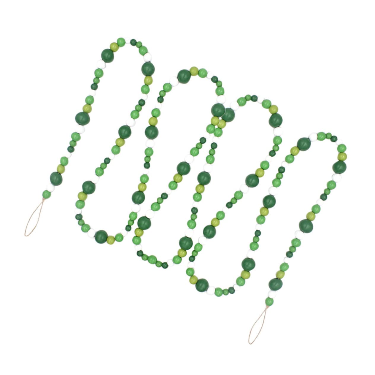 HOMSFOU Patrick's Day Bead String Hanging Decor Green Beaded Ornament for Irish Party Decoration Pendant with Craftsmanship
