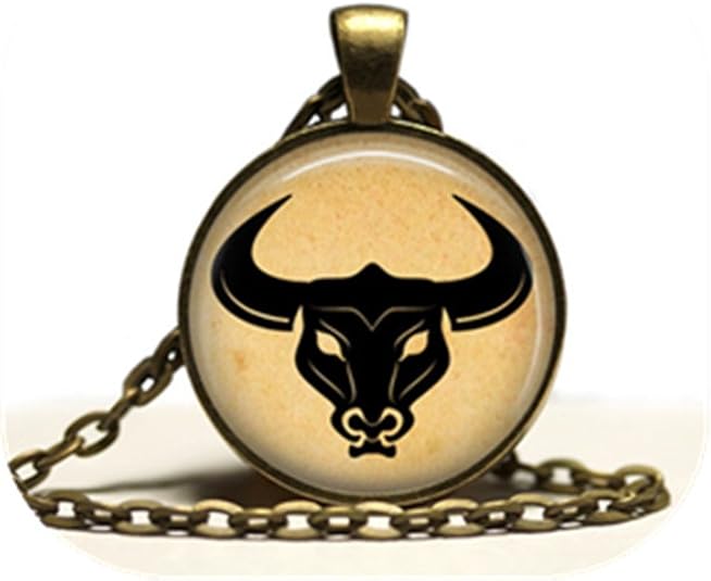 Antique jewelry Bull necklace Animal pendant Jewelry