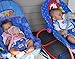 BABY BOTTLE HOLDER Hands Free Feeding Twins Triplets Multiples, BLUE (shades vary)