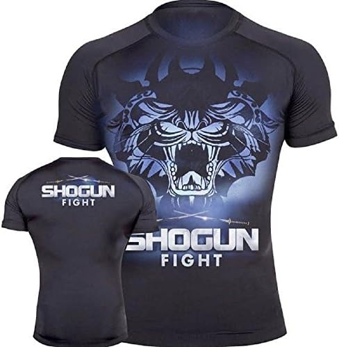 Shogun Fight Rash Guard BJJ MMA Premium Jiu Jitsu Fighting Grappling Compression Shirt
