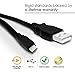 USB 2.0 Cable, Micro-USB to USB USB 2.0 Cable, GearIt (1 Foot 0.3 Meters) (2 Pack) High-Speed A Male to Micro B for Smartphones/Mobile Phone/Tablets / MP3 Players/Cameras/PDA - Black