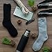 HOT FEET Thermal Socks For Women for Cold Weather – Thick Warm Winter Hiking Heat Insulated Socks, Women’s sizes 4–10.5, 2 PACK, Solid Grey/Solid Black