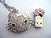 8 GB Hello Kitty Crystal Jewelry USB Flash Memory Drive Necklace