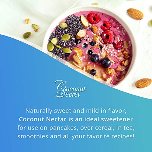 Coconut Secret Coconut Nectar - Natural, Low-Glycemic Liquid Sweetener, Agave Syrup Alternative - Organic, Vegan, Non-GMO, Gluten-Free, Kosher - 24 Servings, 12 Fl Oz (Pack of 1)
