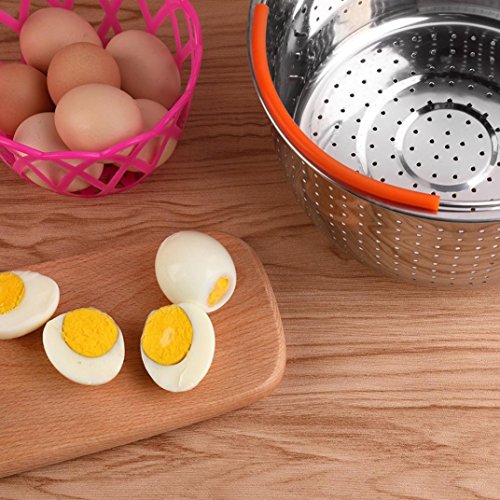 Cooker Steamer Basket for 6 or 8 Quart Instant Pot Pressure Cooker for Egg, Meat, Vegatables, Kitchen Accessory (silver) - Thumbnail 6