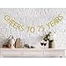 Gold Glitter Cheers to 75 Years Banner - 75th Birthday Party Decorations Celebration Ideas - NO Assembly Required