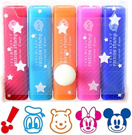 Amazon こすると消えるフリクションスタンプ ディズニー おすすめ5本 ケースセット Dnスターセット スタンプ 文房具 オフィス用品