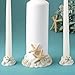 Fashioncraft, Beach Wedding Decoration, Ceremony Unity Candle Holder, Starfish Seashell Nautical Theme, Polyresin, Sand White and Sea Blue