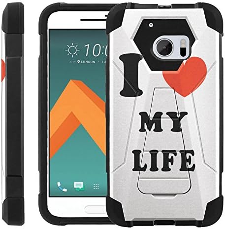 [I LOVE LIFESTYLE] HTC 10 [Advance] Dual Layer [Shockproof] Rugged [Hybrid Armor] Hard Drop Protection Built-in Kickstand for [HTC 10]