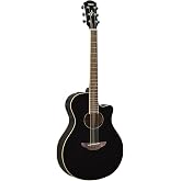 Yamaha APX600 BL Thin Body Acoustic-Electric Guitar, Black