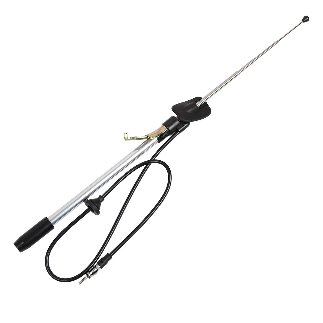 X AUTOHAUX Car Auto Power Signal Antenna Mast AM FM Radio Aerial Black