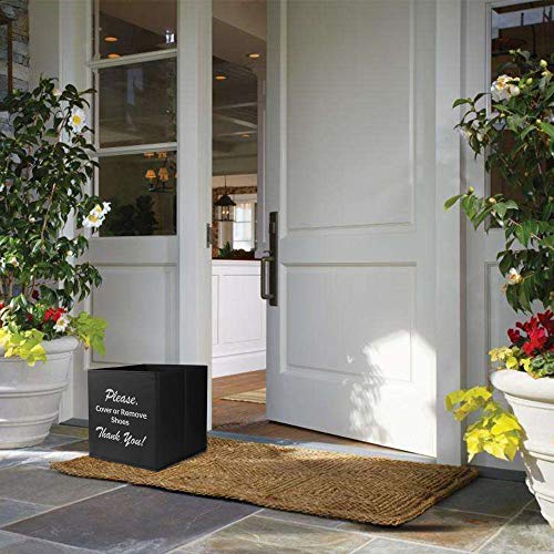 Shoe Covers Box, Opret Foldable Shoe Covers Holder Bootie Box Disposable Shoe Covers Box for Realtors and Open House(Black)