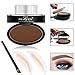 Hanyia Eye Brow Powder Eyebrow Stamp Kit For Perfect Eyebrow Quick Eyebrow Makeup With Eyebrow Brush Stencils Tools
